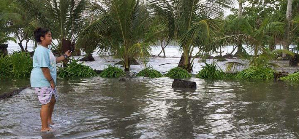 Mehr als 600 Menschen mussten nach einer Springflut am 3. März 2014 von Majuro (Marshall Islands) evakuiert werden.  © OCHA Pacific